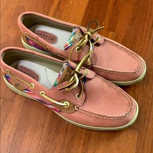 Pink Sperry Boat Shoes 7